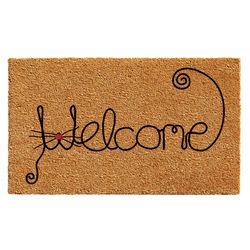 Home & More 2 ft. W X 3 ft. L Multi-color Kitty Curlicue Coir Door Mat