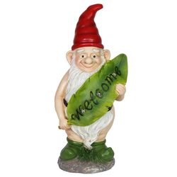 Exhart WindyWing Multicolored Resin 14.5 in. H X 7 in. L X 4 in. W Good Time Naked Nolan Gnome Welco