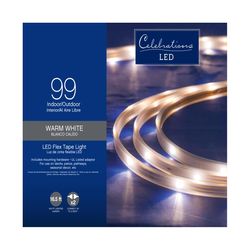 Celebrations LED Clear/Warm White 99 ct Rope Tape Light 16.5 ft.