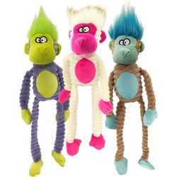 Petsport For Dog Assorted Plush Jungle Monkey Dog Toy Medium/Large 1 pk