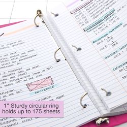 Bazic Products 1 in. W X 9.96 in. L 3-Ring Fuschia View Binder