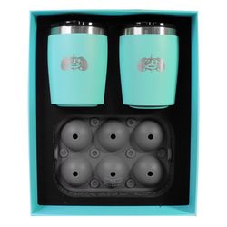 Toadfish 10 fl. oz. Teal BPA Free Rocks Drinkware Gift Set