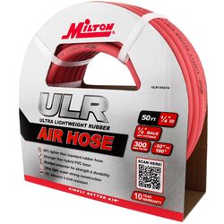 Milton 50 ft. L X 1/4 in. D Ultra Lightweight Rubber Air Hose 300 psi Red