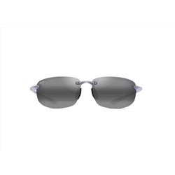 Maui Jim Hookipa Sunglasses Unisex Shiny Crystal Frame Neutral Gray Lens Polarized