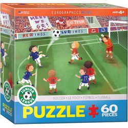 Eurographics Junior League Soccer Jigsaw Puzzles Multicolored 60 pc