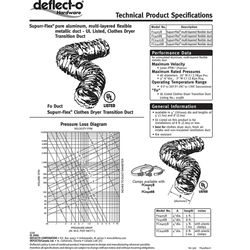 Deflect-O 4 in. W X 96 in. L Metallic Silver Aluminum Dryer Vent