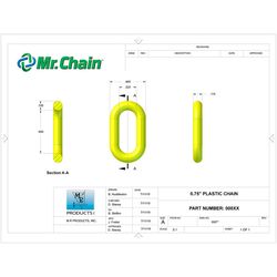 Mr. Chain #3 Passing Link Plastic Chain 0.75 in. D X 25 ft. L