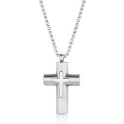 Montana Silversmiths Men's Stainless Steel Cross Necklace