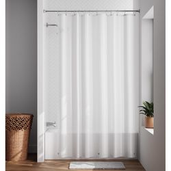 Zenna Home 72 in. H X 70 in. W Frosted Shower Curtain Liner PEVA