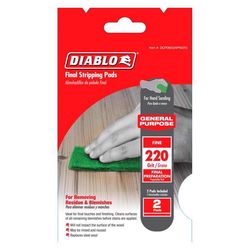 Diablo 6 in. L X 4 in. W 220 Grit Silicon Carbide Final Stripping Pads 2 pk