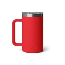 YETI Rambler 24 oz Rescue Red BPA Free Ceramic Lined Mug with MagSlider Lid