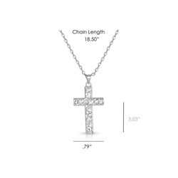 Montana Silversmiths Women's Heartfelt Faith Cross Silver Necklace