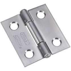 National Hardware 1-1/2 in. L Stainless Steel Door Hinge 2 pk