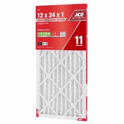 Ace 12 in. W X 24 in. H X 1 in. Synthetic 11 MERV Pleated Air Filter 1 pk