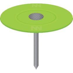 Ace 1 in. Cap Galvanized Plastic/Steel Nail Flat Head 1 lb