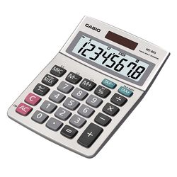 Casio Calculator Gray 8 digit Solar Powered Desktop Calculator