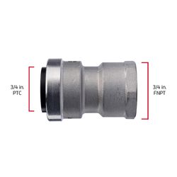 QuickFitting Push to Connect 3/4 in. PF Steel Adapter