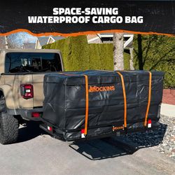 Mockins 60x36x6 Hitch Carrier Set with License Plate Holder Hitch Cargo Carrier Set 1 pk