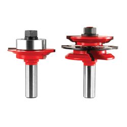 Freud 2-3/8 in. D X 2-3/8 in. X 3 in. L Recoverable Bead Glass Door Router Bit Set 2 pc