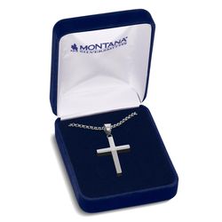 Montana Silversmiths Men's Stronghold Cross Necklace