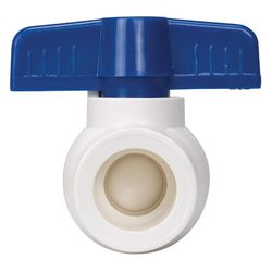 Homewerks 2 in. PVC Slip Ball Valve Full Port Quarter-Turn Lever For Potable Water