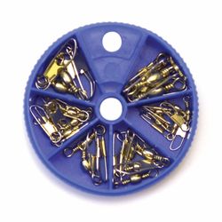 Eagle Claw 20 PC BARREL SWIVEL W/SAFETY SNAP ASSORTED Fishing Tackle