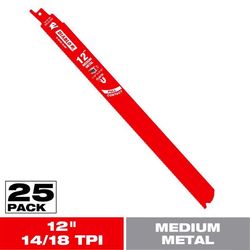 Diablo 12 in. Bi-Metal Medium Metal Reciprocating Saw Blade 14/18 TPI 25 pk