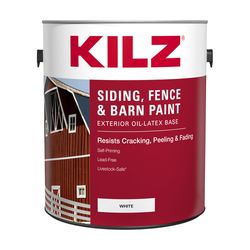 KILZ Flat White Oil-Based Barn and Fence Paint Exterior 1 gal