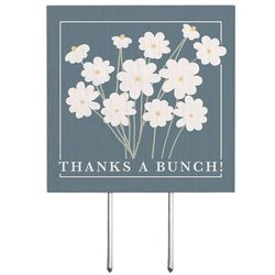 Sincere Surrounding Blue/White Wood/MDF 5.75 in. H X 0.5 in. L X 4 in. W Planter Stake