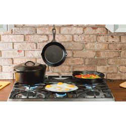 Lodge Cast Iron Cookware Set 14.25 in. Black