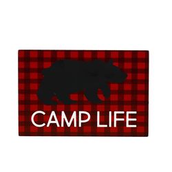 Pavilion We People 4 in. H X 6 in. L Black/Red MDF Plaque