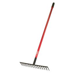 Bully Tools 58 in. 14 Tine Steel Level Rake Fiberglass Handle