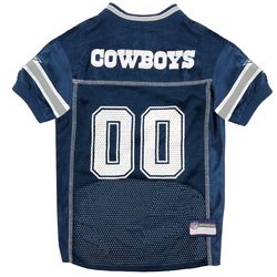 Pets First NFL Multicolored Dallas Cowboys Cat/Dog Jersey Extra Large