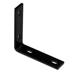 National Hardware 6.25 in. H x 1.5 in. W x 0.25 in. D Black Carbon Steel Corner Brace