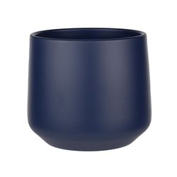 Syndicate Sales 6.5 in. H X 6.5 in. W X 6.5 in. D X 6 in. D Ceramic Planter Midnight Blue