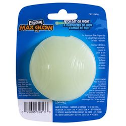 Chuckit! Max Glow For Dog White Rubber Dog Toy Medium 1 pk