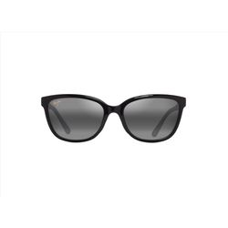 Maui Jim Honi Sunglasses Women's Shiny Black Frame Neutral Gray Lens Polarized