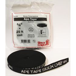 Sioux Chief Ape Tape 25 ft. Black Polyethylene Pipe Hanger Strap
