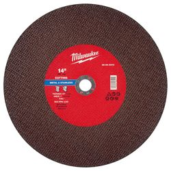 Milwaukee 14 in. D X 1 in. X 1/8 in. thick Metal Cut-Off Wheel 1 pc