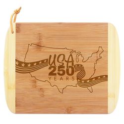 Totally Bamboo 11 in. L X 9 in. W X 1 in. Bamboo 250th Anniversary Cutting Board