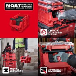 Milwaukee PACKOUT 15.5 in. W X 8.75 in. H Compact Crate Black/Red
