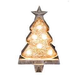 Glitzhome Marquee Multicolored Christmas Tree Stocking Holder 7.48 in.