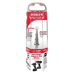 Diablo 1/2 in. X 3-1/32 in. L Metal Impact Step Drill Bit Hex Shank 1 pk