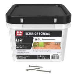 Grip-Rite No. 7 wire X 2 in. L Phillips Bugle Head Coarse Exterior Screws