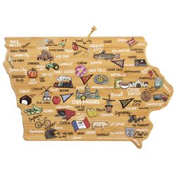 Totally Bamboo Fish Kiss 16 in. L X 10 in. W X 1 in. Bamboo Iowa Serving & Cutting Board