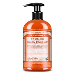 Dr. Bronner's 4-in-1 Organic Tea Tree Scent Sugar Soap 12 oz