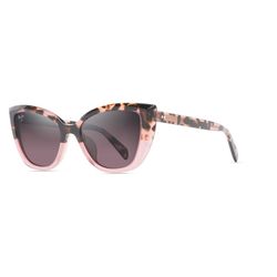 Maui Jim Blossom Sunglasses Women's Pink Havana Frame Maui Rose Lens Polarized