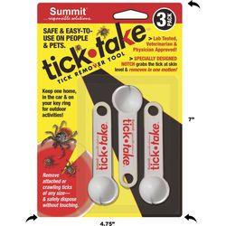 Summit Tick-Take Tick Remover Key 5.25 in. W X 1  L White/Red 3 each