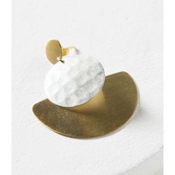 Matr Boomie Womens Vitana Deco Disc Earrings