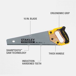 STANLEY FatMax 15 in. Carbon Steel Multi Hand Saw 9 TPI 1 pc